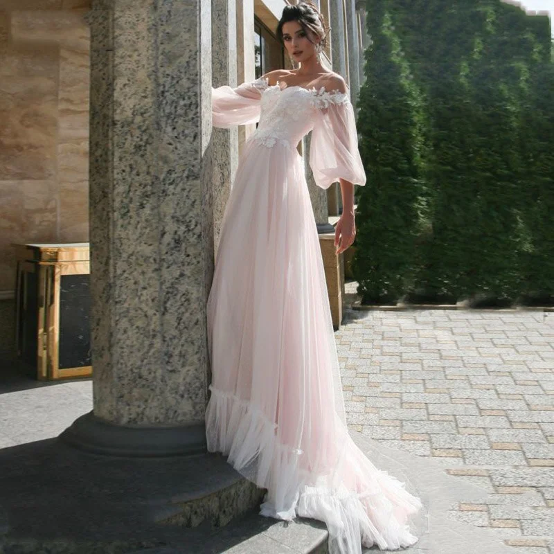 Cinessd Back to school Sexy Wedding Dress 2022 Puff Sleeves Off The Shoulder Cheap Tulle A-Line Bride Gowns Vestidos De Novia Princess Lace Appliques Cinessd Back to school Sexy Wedding Dress 2022 Puff Sleeves Off The Shoulder Cheap Tulle A-Line Bride Gowns Vestidos De Novia Princess Lace Appliques