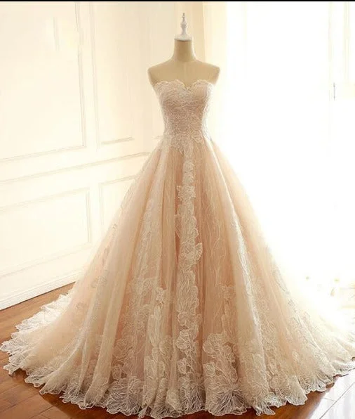 Sleeveless Sweetheart A-Line Lace Up Back Unique Design Wedding Dresses, Newest High Quality Custom Bridal Gown Sleeveless Sweetheart A-Line Lace Up Back Unique Design Wedding Dresses, Newest High Quality Custom Bridal Gown