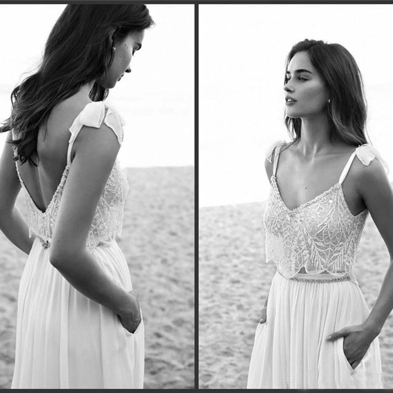 Cinessd Back to school Smileven 2 Piece Lace Boho Wedding Dress 2022 Spaghetti Neck Beads Backless Bride Gowns Sweep Train Beach Chiffon Wedding Dress Cinessd Back to school Smileven 2 Piece Lace Boho Wedding Dress 2022 Spaghetti Neck Beads Backless Bride Gowns Sweep Train Beach Chiffon Wedding Dress