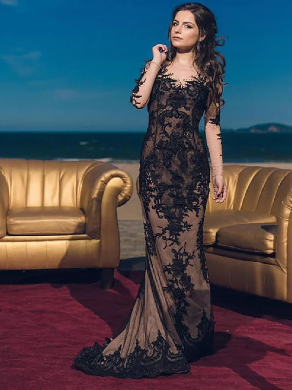 Cinessd Back to school Smileven Black Lace Mermaid Wedding Dress Long Sleeves Bridal Dress Vestidos De Novia 2022 Lace Appliques Sexy Wedding Gowns Cinessd Back to school Smileven Black Lace Mermaid Wedding Dress Long Sleeves Bridal Dress Vestidos De Novia 2022 Lace Appliques Sexy Wedding Gowns
