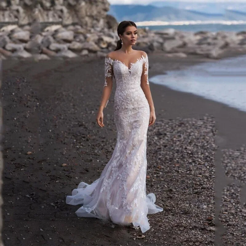 Cinessd Back to school Smileven Mermaid Wedding Dress Long Sleeves Boho Bridal Gowns Lace Appliques Robe De Soriee Turkey Wedding Gowns Cinessd Back to school Smileven Mermaid Wedding Dress Long Sleeves Boho Bridal Gowns Lace Appliques Robe De Soriee Turkey Wedding Gowns
