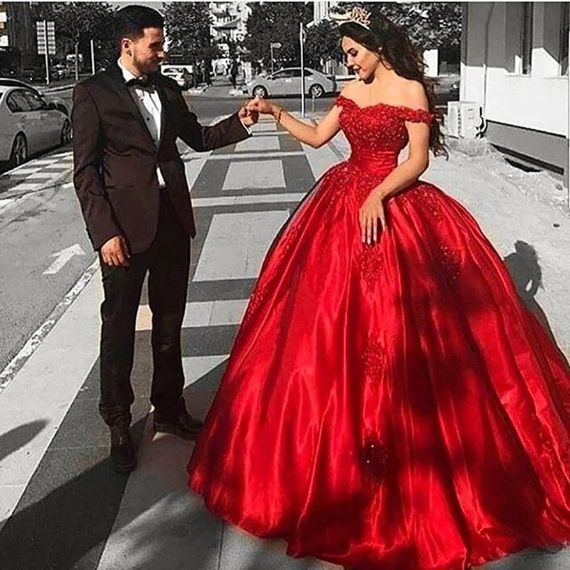 Cinessd Back to school Smileven Red Ball Gown Wedding Dress Lace Bridal Dress Off The Shoulder Sexy Lace Up Back Wedding Gowns Floor Length Cinessd Back to school Smileven Red Ball Gown Wedding Dress Lace Bridal Dress Off The Shoulder Sexy Lace Up Back Wedding Gowns Floor Length
