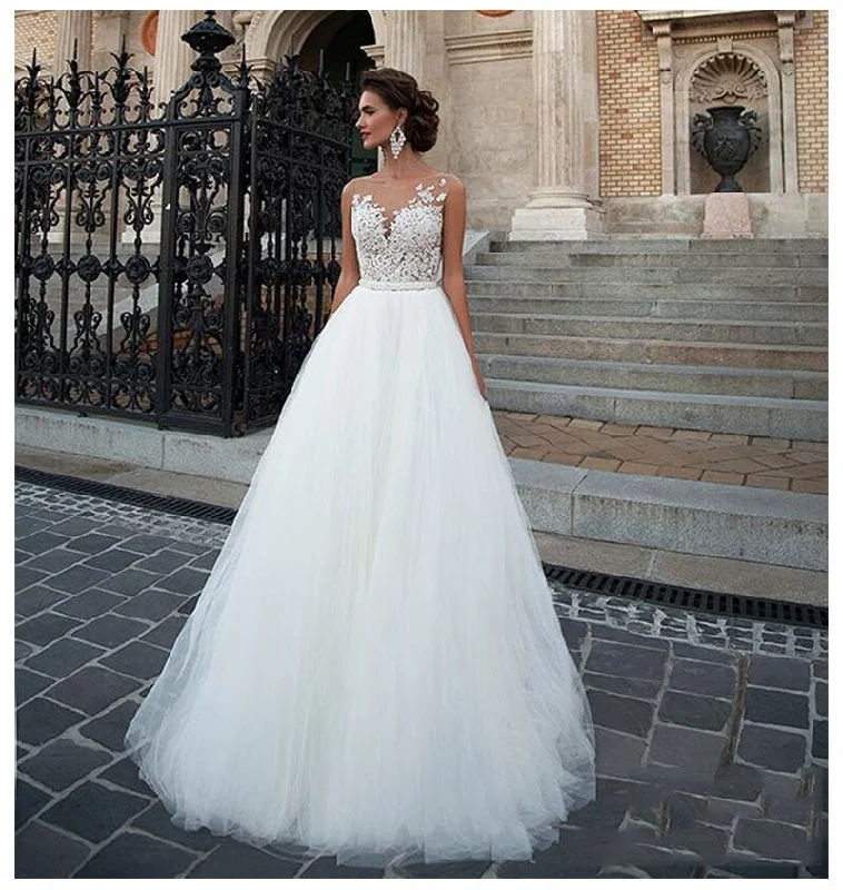 Cinessd Back to school Sodigne Sleeveless Wedding Dress 2022 Beach Bridal Gown Tulle Lace Appliques Wedding Dresses White/Lvory Romantic Buttons Cinessd Back to school Sodigne Sleeveless Wedding Dress 2022 Beach Bridal Gown Tulle Lace Appliques Wedding Dresses White/Lvory Romantic Buttons