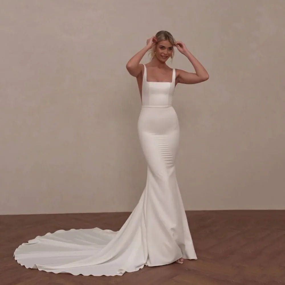 Cinessd Square Necking Wedding Dresses 2024 Formal Evening Dress For Brides Mermaid Bride Dress Custom Made Court Train Cinessd Square Necking Wedding Dresses 2024 Formal Evening Dress For Brides Mermaid Bride Dress Custom Made Court Train