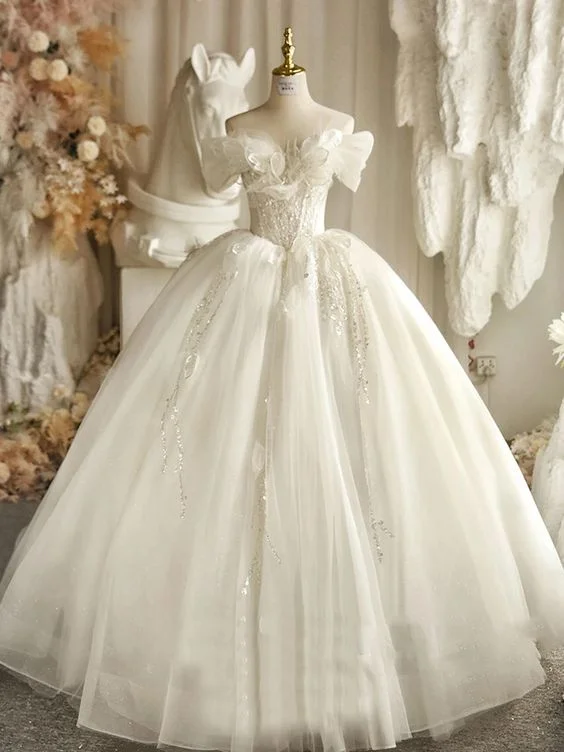 Sweetheart Ball Gown Wedding Dresses 2021 Appliques Flowers Vintage Lace Bride Gowns Prom Dress cg21142 Sweetheart Ball Gown Wedding Dresses 2021 Appliques Flowers Vintage Lace Bride Gowns Prom Dress cg21142