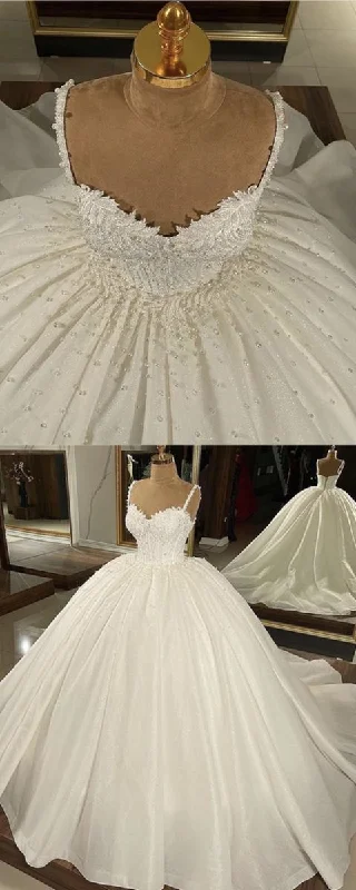 Sweetheart corset wedding dress satin ball gown spaghetti straps prom Dress cg21753 Sweetheart corset wedding dress satin ball gown spaghetti straps prom Dress cg21753