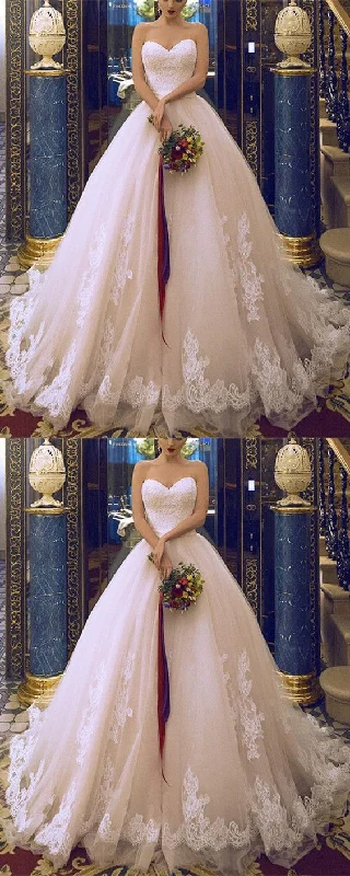Vintage A Line White Ivory Wedding Dress Lace Appliques Bridal Gown Prom Dresses cg16695 Vintage A Line White Ivory Wedding Dress Lace Appliques Bridal Gown Prom Dresses cg16695