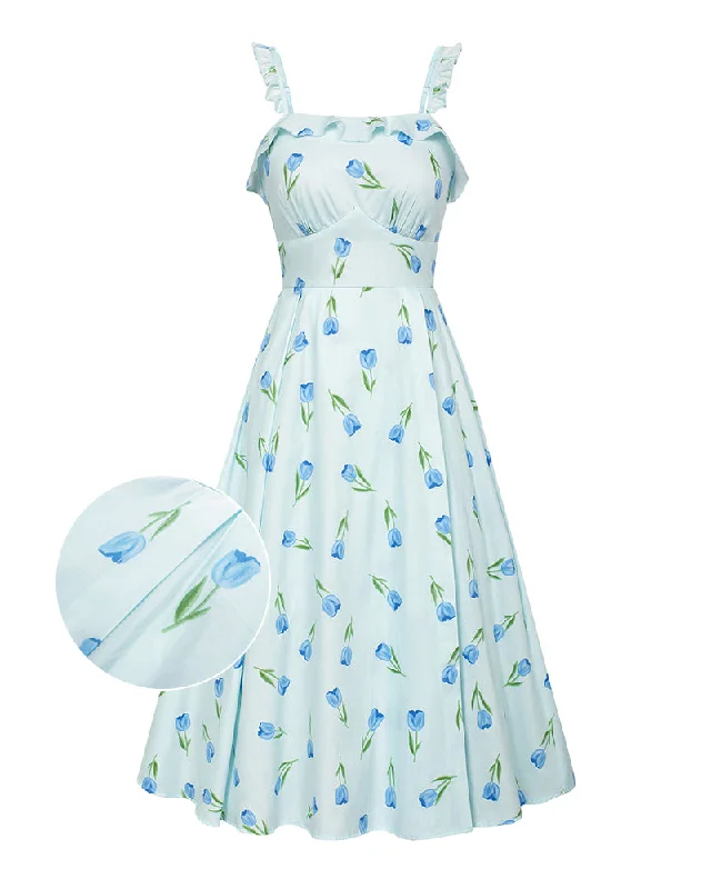 Floral Summer Dresses for Women 2024 Midi Sun Dresses Flowy Spaghetti Strap Dress with Pockets Floral Summer Dresses for Women 2024 Midi Sun Dresses Flowy Spaghetti Strap Dress with Pockets