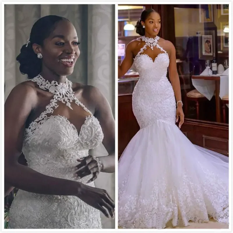 Vintage Lace Beaded Wedding Dresses Sheer Neck Mermaid Bridal Dresses Sexy Wedding Gowns Vintage Lace Beaded Wedding Dresses Sheer Neck Mermaid Bridal Dresses Sexy Wedding Gowns