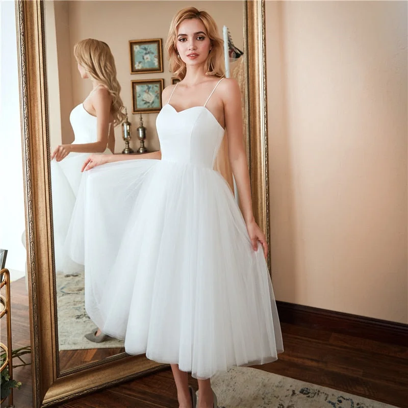 Cinessd Back to school Wedding Dress Sweetheart Simple Bridal Gowns Elegant Beach Bridal Party Dresse Plus Size Vestido De Noiva White Tea Length Cinessd Back to school Wedding Dress Sweetheart Simple Bridal Gowns Elegant Beach Bridal Party Dresse Plus Size Vestido De Noiva White Tea Length