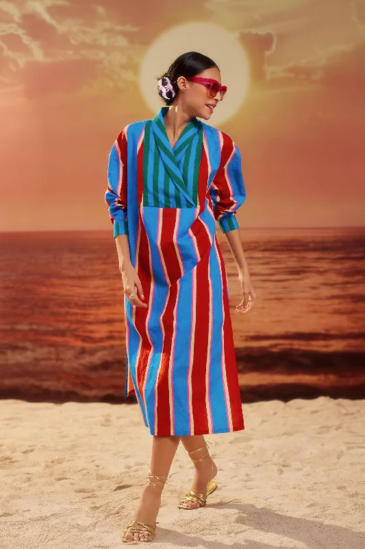 Women's wrap dresses with faux fur-Spicy Affair Tunic Dress